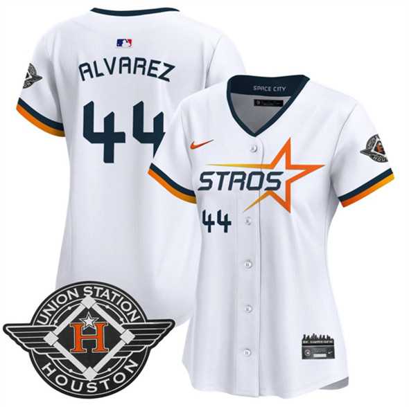 Womens Houston Astros #44 Yordan Alvarez White 2025 City Connect Limited Stitched Jersey Dzhi